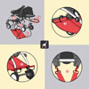 Схематический рисунок одевания грузовой корзины на шасси коляски BabyZen YoYo 0+.