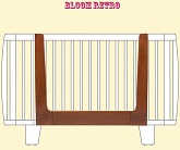 Схематический рисунок панели Bloom Retro Bed Rail для преобразования кроватки Bloom Retro в цвете Oak в кушетку. Увеличивая срок использования кровати уже как кушетки для ребенка школьного возраста