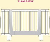 Нажмите для увеличения Схематический рисунок панели Bloom Retro Bed Rail для преобразования кроватки Bloom Retro в цвете Coconut White в кушетку. Увеличивая срок использования кровати уже как кушетки для ребенка школьного возраста